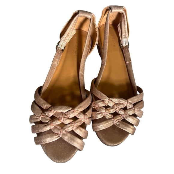 Sezane Shoes - Sezane Rose Gold Sandals Sz 37
